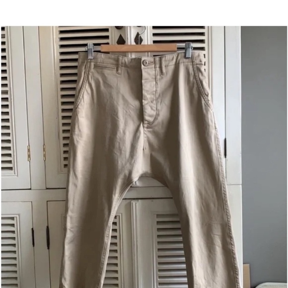 R13 tailored Drop Crotch Chino pant size 26 cropped - Picture 7 of 11